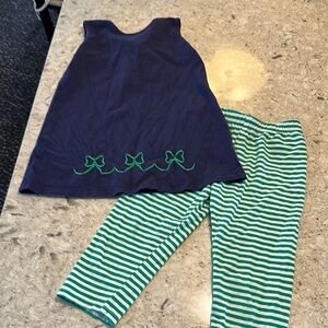 Kids Navy and Green Matching Set